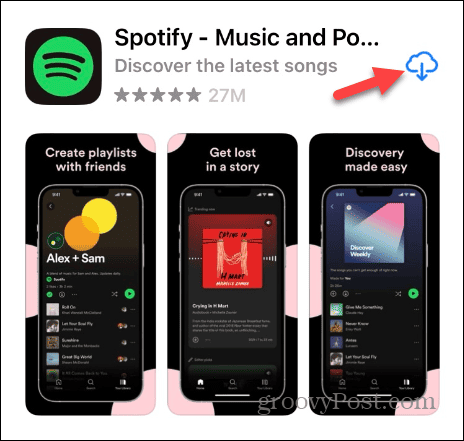 Spotify-iPhone opnieuw installeren