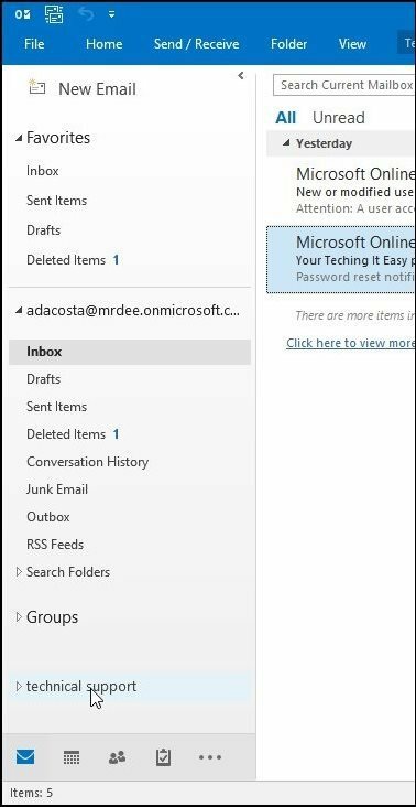 Mailbox van Outlook
