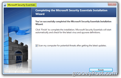Installatie van Microsoft Security Essentials