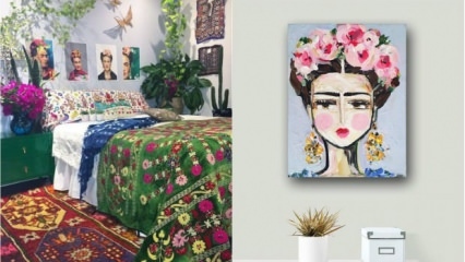Decoratieve suggesties in de stijl van "Frida Kahlo"