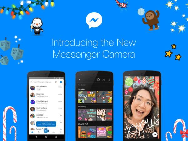 Facebook kondigde de wereldwijde lancering aan van een nieuwe krachtige native camera in Messenger.