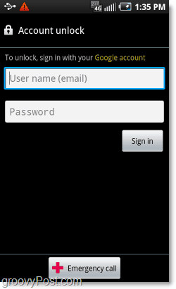 ontgrendel account met google wanneer u uw wachtwoord vergeet