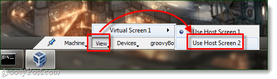 virtualbox onderste menu