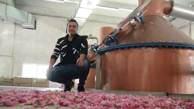 berdan mardini richtte een rozenoliefabriek op in zijn geboortestad