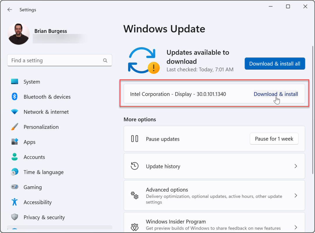 Windows Update-stuurprogramma