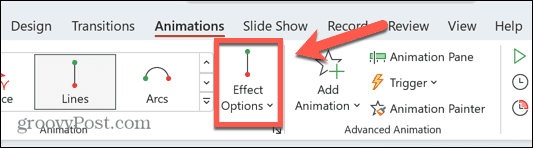 opties voor powerpoint-effecten