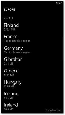 Windows Phone 8 brengt beschikbare landen in kaart