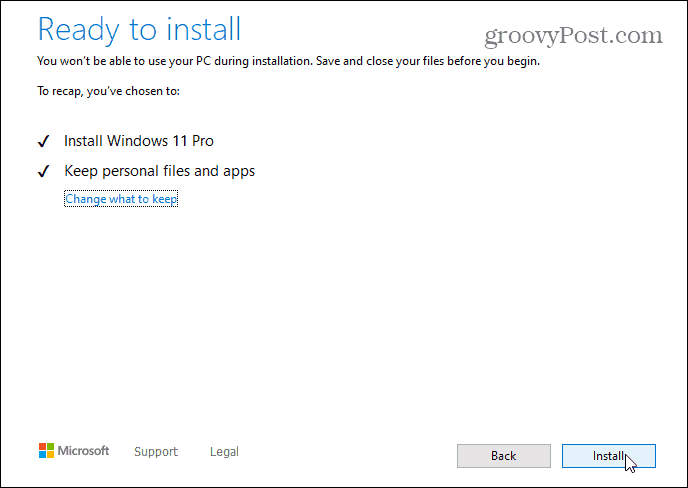 Klaar om Windows 11 te installeren