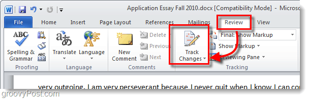 Word 2010 beoordeling van trackwijzigingen