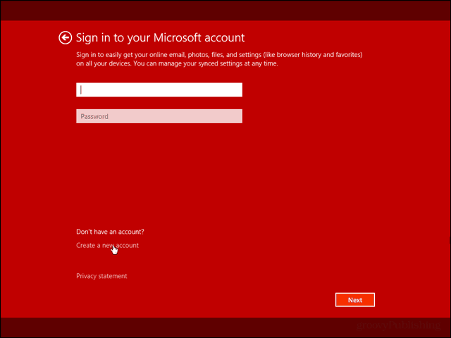 log in op uw Microsoft-account