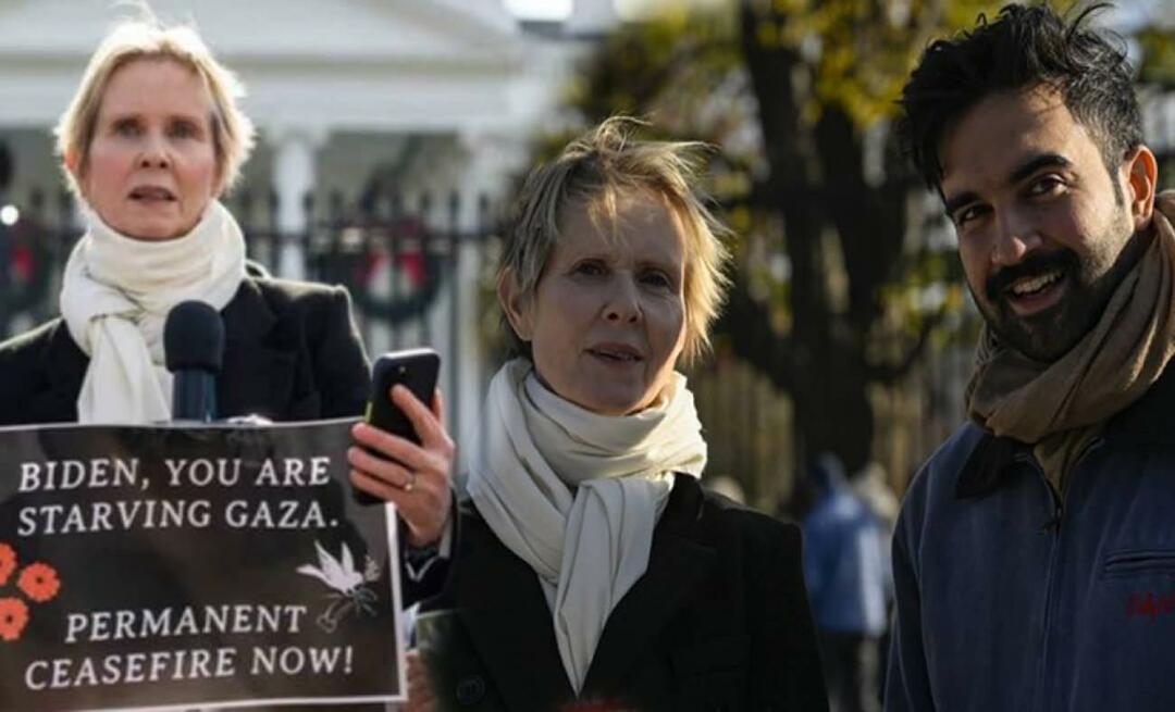 De Amerikaanse actrice Cyntia Nixon sprak zich voor de Palestijnen uit voor het Witte Huis!