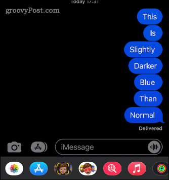 iphone donkerblauw bericht