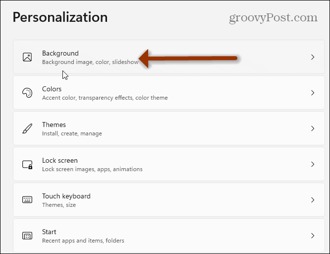 Achtergrondinstellingen Windows 11