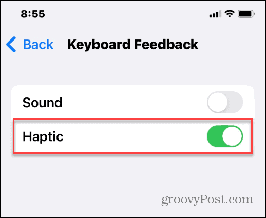Haptische feedback inschakelen op iPhone-toetsenbord