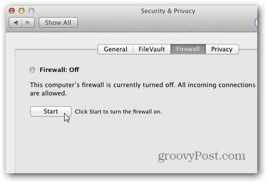 Schakel Firewall in