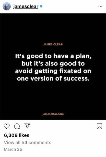 voorbeeld van Instagram-bedrijfspost met citaat