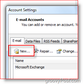 Maak een nieuw e-mailaccount in Outlook 2007