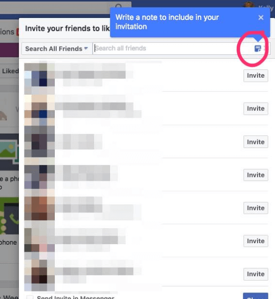 Facebook heeft de optie toegevoegd om een ​​gepersonaliseerde notitie toe te voegen met uitnodigingen om een ​​pagina leuk te vinden.