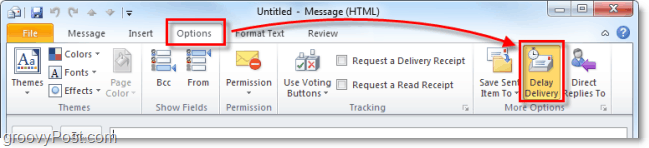 Hoe de levering van e-mailitems in Outlook 2010 uit te stellen, uit te stellen of te plannen