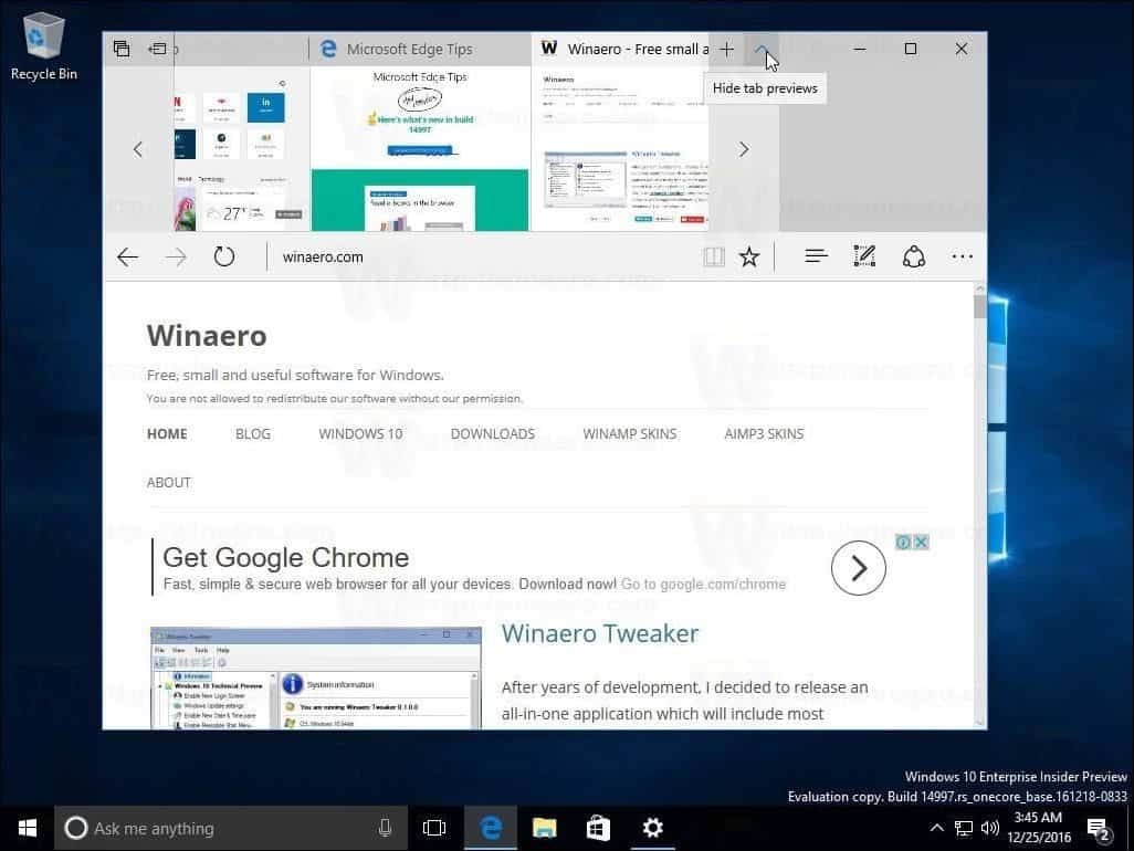 Windows 10 Creators Update Build 14997 onthult Blue Light-ondersteuning en meer
