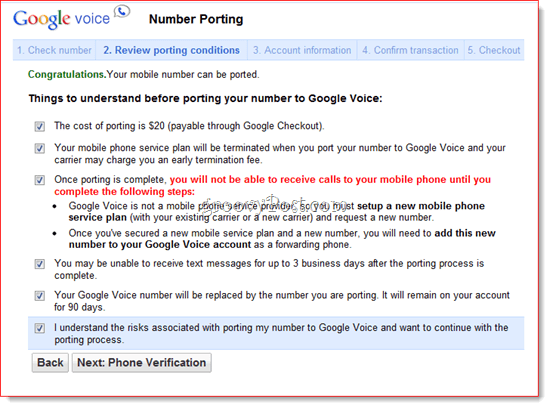 Bestaand nummer overzetten naar Google Voice