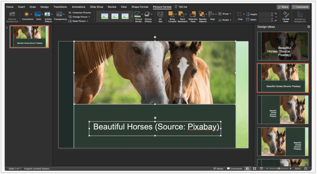 Hoe u Microsoft PowerPoint-afbeeldingsbijschriften kunt toevoegen