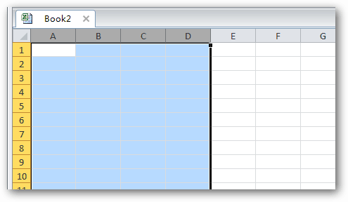 Microsoft Excel spreadhseet-cellen geselecteerd