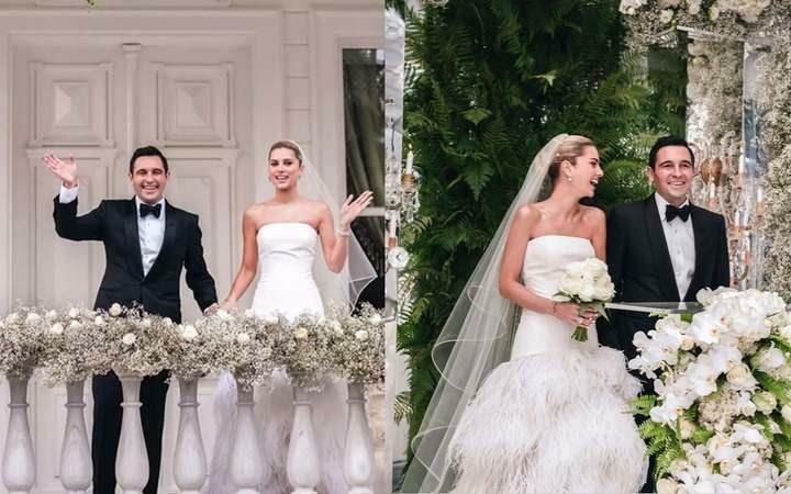 Foto's van de bruiloft van het stel Hacı en Nazlı Sabancı