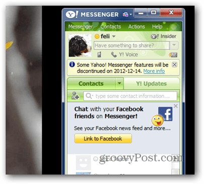 Yahoo! Messenger uitschakelen Windows Live-interoperabiliteit, openbare chat en meer