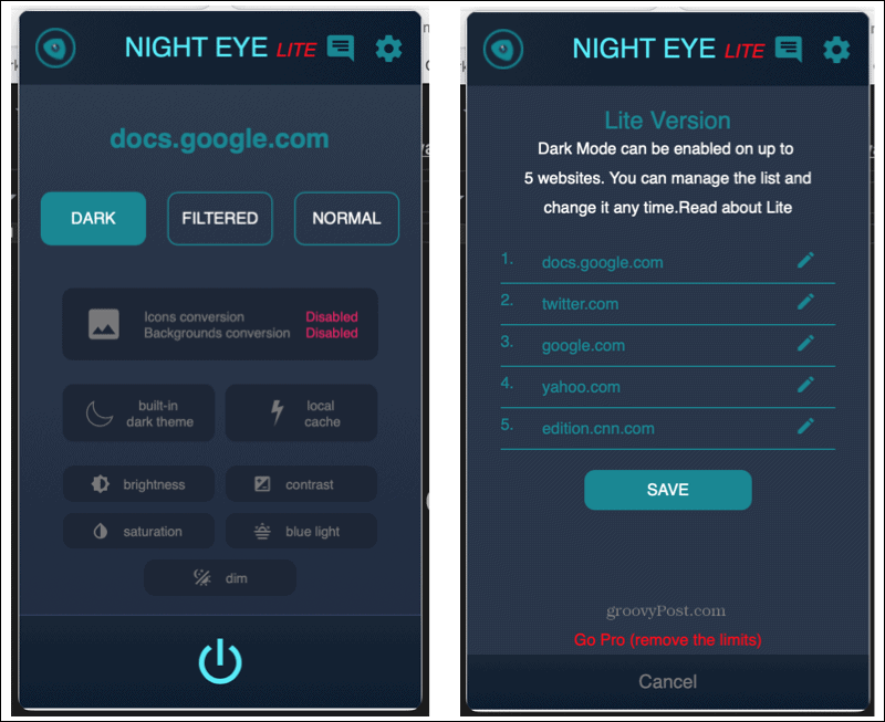 Night Eye-extensie in Safari
