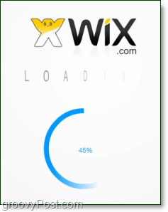 de wix flash-website eidtor kan even duren om te laden