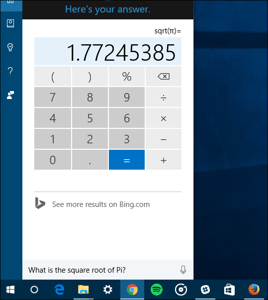 Cortana wiskunde