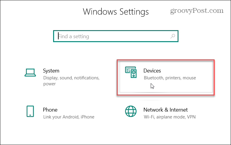Windows 10-instellingen Apparaten