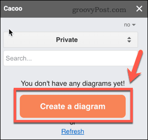 Een nieuw Cacoo-diagram maken in Google Docs