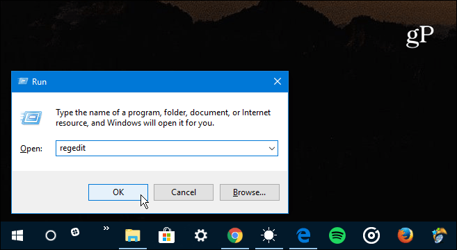 1 Voer Regedit Windows 10 uit