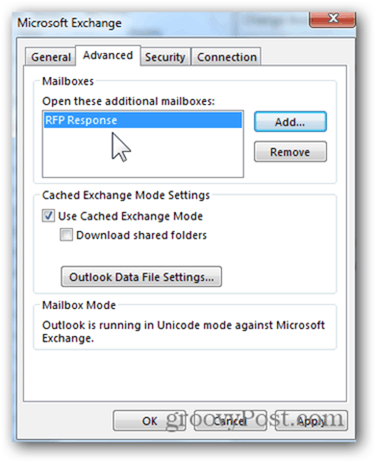 Mailbox Outlook 2013 toevoegen - Klik op OK om op te slaan