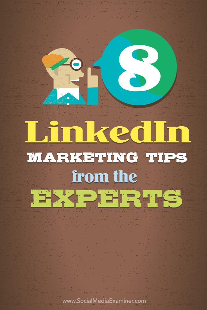 acht tips van LinkedIn-experts