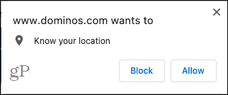 Chrome-websites die locatie opvragen