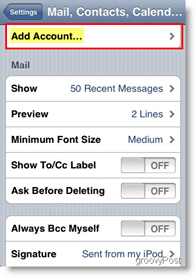 Apple iPhone en iPod Touch E-mailaccount toevoegen