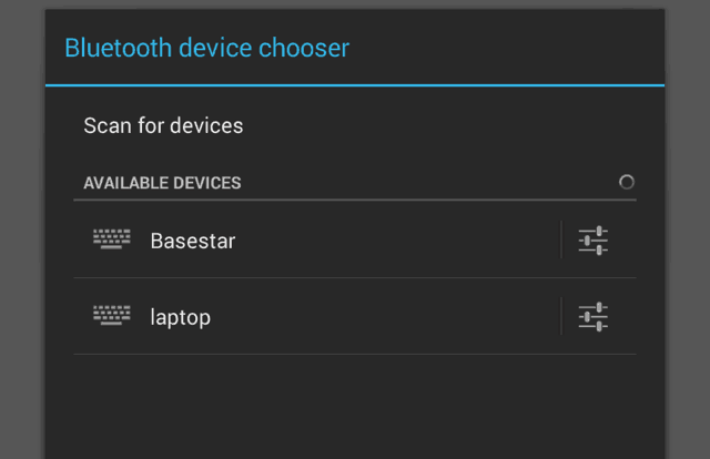 Android Bluetooth-apparaatkiezer