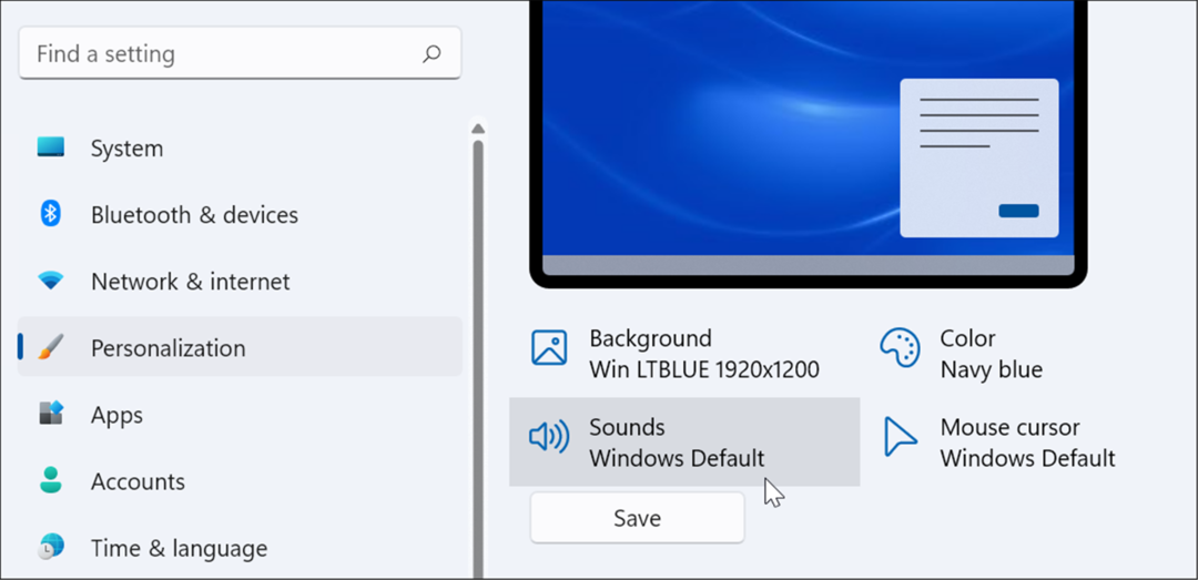 instellingen beheren systeemgeluiden op Windows 11