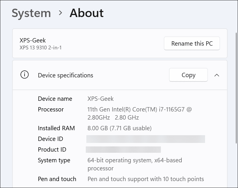 Vind uw Intel CPU-generatie op Windows 11