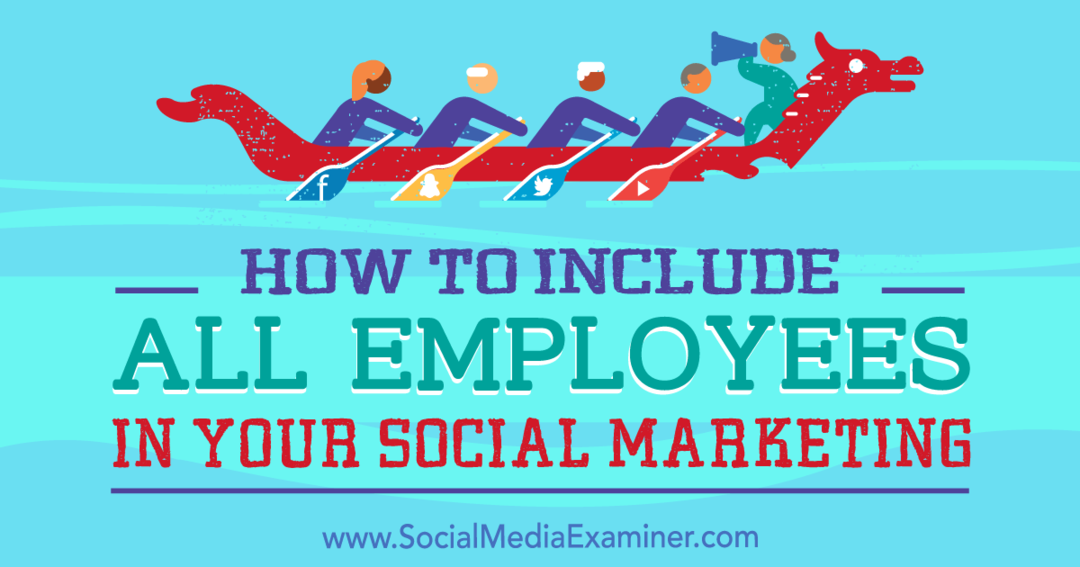 Hoe u alle werknemers kunt betrekken bij uw socialemediamarketing door Ann Smarty op Social Media Examiner.