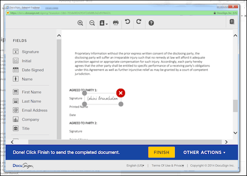 docuSign voor Word