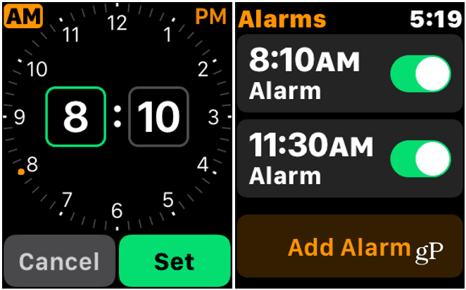 2 Stel Alarm Apple Watch in