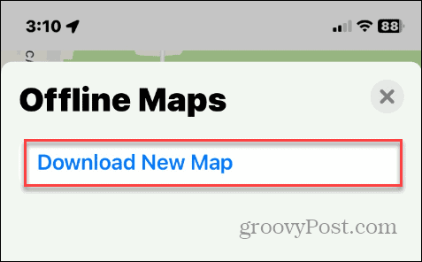 Download nieuwe kaart voor offline gebruik