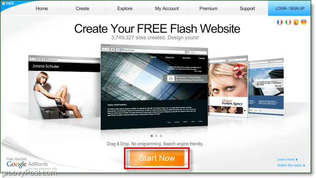 wix.com review - gratis flash-websites