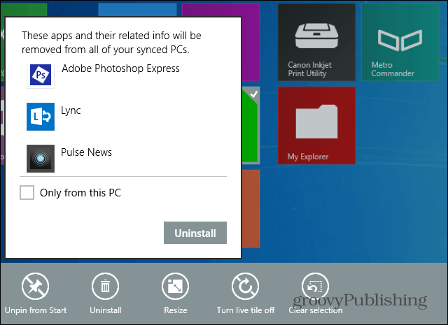 Windows 8.1 maakt het gemakkelijk om meerdere apps tegelijk te verwijderen