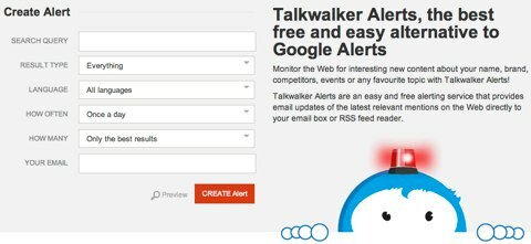 talkwalker alert pagina