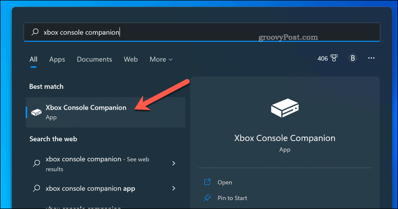 Open de Xbox-begeleidende app op Windows 11